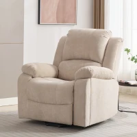 Power Massage Lift Recliner Chair with Heat and Vibration for Elderly, Fabric Sofa with Storage Pockets, Cup Holders, 90L x 94W x 101H cm, Beige(m-10)