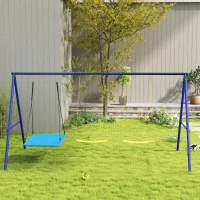 AIYAPLAY Conjunto de Baloiços para Crianças com 2 Baloiços Simples e 1 Baloiço Plataforma 365x180x184 cm Multicor(m-7)