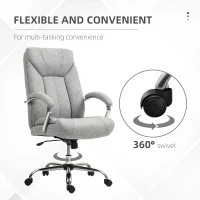 Vinsetto Ergonomic Office Chair, High Backrest, Breathable Cover, Adjustable Height, Gray(m-6)