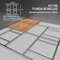 Outsunny Magazie Unelte Otel Galvanizat 3,4×3,82×2 m – Impermeabila & Anti‑rugina(m-6)