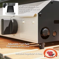 Outsunny Four Burner Portable Gas Grill(m-7)