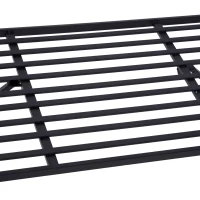 Outsunny Garden Metal Arch Bench Outdoor Patio Rose Trellis Arbour Pergola for Climbing Plant Antique Style 2-Seater Chair, Black(m-9)