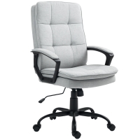 HOMCOM Office Chair, Desk Chair, Rocking Function, Height Adjustable, up to 120 kg, Gray