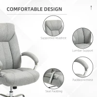 Vinsetto Ergonomic Office Chair, High Backrest, Breathable Cover, Adjustable Height, Gray(m-8)