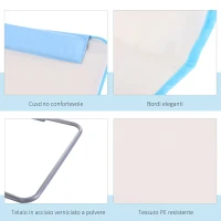 Outsunny Set 2 Lettini Prendisole Pieghevoli con Schienale Regolabile e Borsa, 48x134x36-45 cm, Beige(m-7)