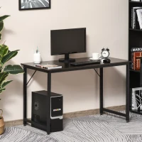 HOMCOM Escritorio para Hogar Oficina Mesa de Comedor Mesa de Ordenador Mesa de Estudio con Pies Ajustables Mobiliario Simple de Oficina 120x60x73cm Carga 70kg(m-7)