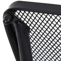 Outsunny Square Garden Metal Bistro Table Outdoor Patio Coffee Side Desk - Black 45L X 45W X 50H CM(m-9)