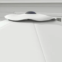 Outsunny Telo per Ombrellone da Ø295 cm in Poliestere Bianco Resistente all'Acqua con Presa d'Aria Superiore(m-9)