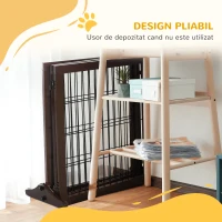 PawHut Poarta Animale – Pliabila, Cadru din Lemn Pin pentru Usi & Holuri(m-5)