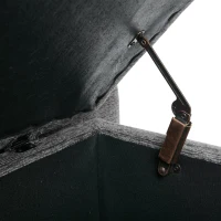 L-Shaped Sectional Sofa with Removable Storage Ottoman and 2 Pillows, Fabric Upholstery, 204L x 68W x 69H cm, Grey(m-12)