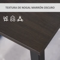 HOMCOM Escritorio para Hogar Oficina Mesa de Comedor Mesa de Ordenador Mesa de Estudio con Pies Ajustables Mobiliario Simple de Oficina 120x60x73cm Carga 70kg(m-5)