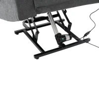 Power Massage Lift Recliner Chair with Heat and Vibration for Elderly, Heavy Duty Reclining Mechanism with Pockets, Cup Holders, Grey(m-11)