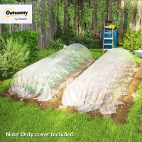 Outsunny Plastic Greenhouse Cover, Plant Cover, UV Resistant, Waterproof, 8 x 10 m(m-9)