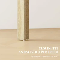 HOMCOM Tavolo da Pranzo Moderno per 6 Persone max, in Truciolato, 140x89.5x75 cm, Nero e color Rovere(m-6)