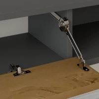 HOMCOM 140 cm Floating TV Stand with Storage - Charcoal Grey(m-9)