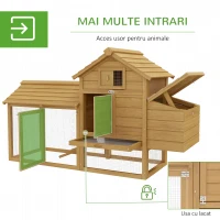 Pawhut Cotet Lemn Prefabricat – Pentru 2 Gaini, Ideal pentru Gradina(m-5)