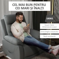 HOMCOM Fotoliu Electric cu Masaj – Pentru Persoane Varstnice(m-7)
