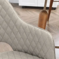 HOMCOM Pack de 2 Sillas de Comedor Tapizadas con Respaldo Ahuecado y Patas de Acero para Salón 55x55x81 cm Crema(m-8)