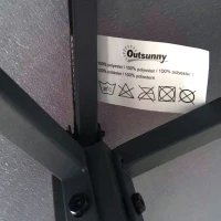 Outsunny 2.5M (8ft) New Double-Tier BBQ Gazebo Grill Canopy Barbecue Tent Shelter Patio Deck Cover - Grey(m-10)