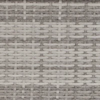 Outsunny Outdoor PE Rattan Furniture with Cushions, Garden Armless Chair with Adjustable Footpads and Back Support Cushion, for Garden, Yard, Terrace, Light Grey(m-10)