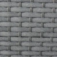 Outsunny 5 PCs PE Rattan Wicker Corner Sofa Set Bonzer Outdoor Conservatory Furniture Lawn Patio Tea Table Footstool w/ Cushion - Grey(m-10)