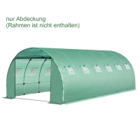 Outsunny Gewächshausfolie 6x3x2m, wasserdicht Gartenfolie mit UV Schutz, Folie aus PE, Abdeckplane für Gartenarbeit Treibhaus Folientunnel, Tunnelfolie für Außenbereich, Pflanzen, Grün(m-7)