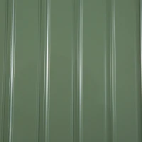 Outsunny Magazie de gradina din otel cu acoperis inclinat, usa glisanta dubla si orificii de aerisire, 213x130x173 cm, verde(m-10)