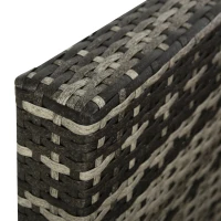 Outsunny Rattan Garden Sofa Set, 4-Seater Wicker Sectional for Garden, Grey(m-10)