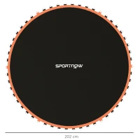 SPORTNOW Trampoline Replacement Mat with Spring Pull Tool, 42 V-Hooks, for 8ft Trampoline using 14cm Springs, Orange(m-3)