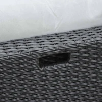 Outsunny 8 Pieces PE Rattan Sofa Set with Cushions, Garden Corner Sofa with 4 Seater Sofa, 2 Footstools and 2 Coffee Table Set, Space-saving Design, No Assembly Required, Black(m-10)