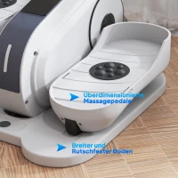 SPORTNOW Zitpedaaltrainer, Mini-Ellipsentrainer met LCD-Monitor, Afstandsbediening, 10 Instelbare Snelheidsniveaus, Wit(m-7)