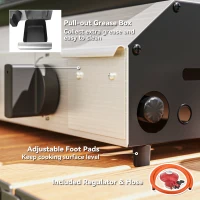 Outsunny Two Burner Portable Gas Grill(m-7)