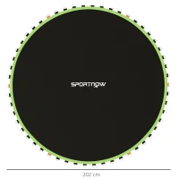 SPORTNOW Trampoline Replacement Mat with Spring Pull Tool, 42 V-Hooks, for 8ft Trampoline using 14cm Springs, Green(m-3)