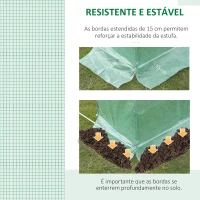 Outsunny Cobertura de Estufa de Túnel 6x3x2m Cobertura de Substituição de Estufa Polietileno com 12 Janelas e Portas Enroláveis Proteção de Plantas para Jardim Verde(m-5)