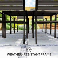 Outsunny Seven-Piece Outdoor Dining Set - Brown(m-6)