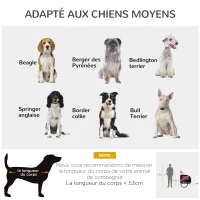 PawHut Remorque vélo pour Chien Animaux 8 réflecteurs Drapeau Barre attelage Inclus Acier Polyester imperméable Max. 30 Kg 130L x 73l x 90H cm Rouge(m-7)