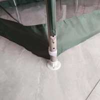 Outsunny Pérgola de Jardim com 4 Mosquiteiras Teto Duplo 8 Orifícios de Drenagem e Estrutura de Metal 297x297x268 cm Verde(m-9)