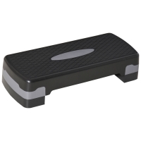 HOMCOM Stepper Fitness Casa, Step Fitness con Altezza Regolabile 10-15 cm, con Strato Antiscivolo, Pedana Step Fitness Casa per Allenamento a Palestra, 68x29cm, Nero e Grigio