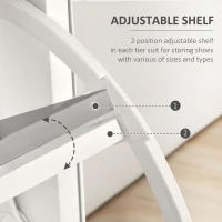 HOMCOM Shoe Cabinet with 3 Flip Drawers, Narrow Shoe Storage Cabinet with 5-tier Cupboard and Adjustable Dividers for Hallway, Entryway, White(m-4)