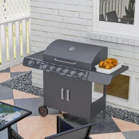Outsunny Seven-Burner Gas BBQ Grill - Grey(m-9)