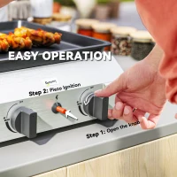 Outsunny Two Burner Portable Gas Grill(m-5)