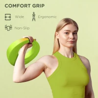 SPORTNOW 8kg Kettlebell, Kettle Bell with Wide Handle for Home Gym, Weight Lifting, Strength Training, Green(m-4)