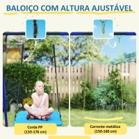 AIYAPLAY Conjunto de Baloiços para Crianças com 2 Baloiços Simples e 1 Baloiço Plataforma 365x180x184 cm Multicor(m-6)