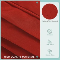Outsunny Set of 14 Outdoor Cushion Covers - Red(m-5)