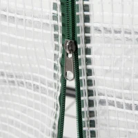 Outsunny Serre de jardin PE avec étagères 4 niveaux, serre de balcon, bâche renforcée 140 /m², châssis en acier, porte zippée enroulable, pour légumes plantes, intérieur extérieur, 70x50x160cm, blanc(m-9)