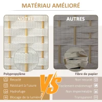 HOMCOM Paravent interieur en bois 4 panneaux 160 x 170 cm séparateur de pièce pliable pour salon, chambre à coucher, blanc(m-4)