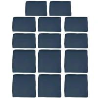 Outsunny Set of 14 Mixed Cushion Covers - Blue(m-11)