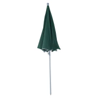 Outsunny 2.2m Beach Umbrella, Portable Parasol with Tilting Function, Outdoor Sunshade Shelter with 8 Ribs, Green(m-11)