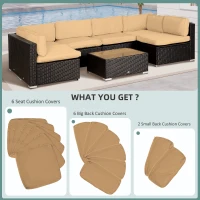 Outsunny 14 Pcs Outdoor Cushion Set - Beige(m-4)