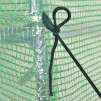 Outsunny Serre de jardin PE, serre de balcon, bâche renforcée 140 g/m², châssis en acier, porte zippée enroulable, pour légumes plantes fleurs, intérieur et extérieur, 300 x 100 x 200 cm, vert(m-9)